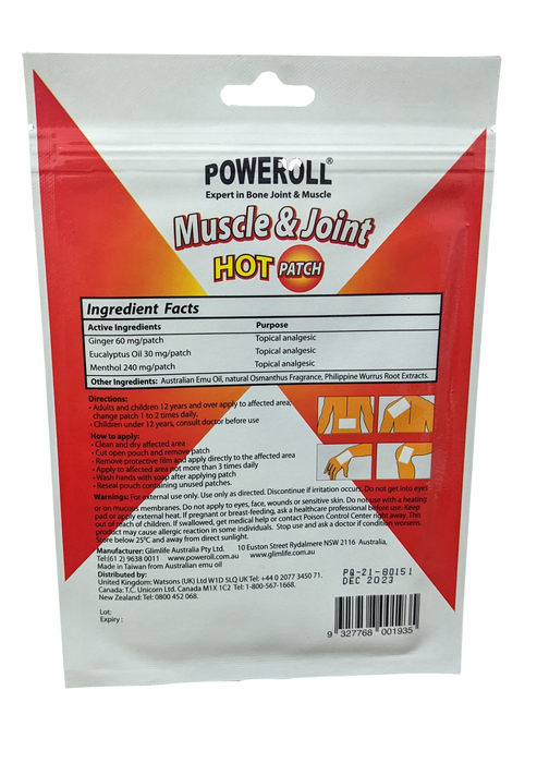 Poweroll Muscle & Joint Patch - Australian Emu Oil